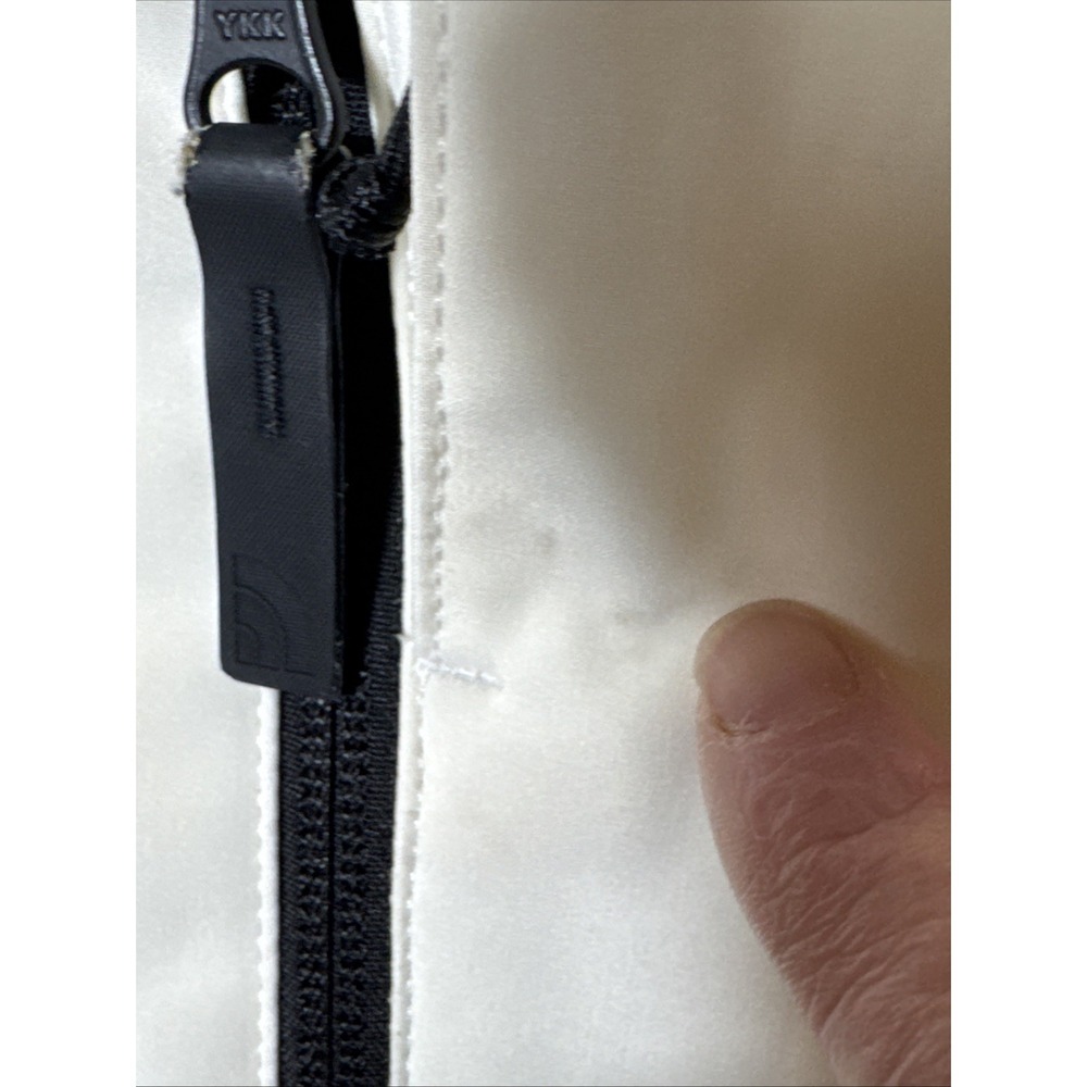 THE NORTH FACE Filled Ivory/Cream Jacket Primaloft Small Full Zip Windwall - Picture 4 of 11